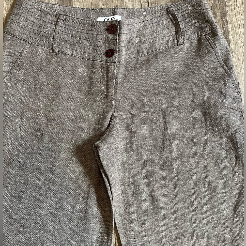 Cato wide legged brown dress pants-sz4